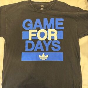 Adidas Black and Blue 'Game for Days' T-Shirt